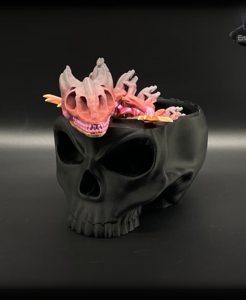 Skull Container Box 3d model