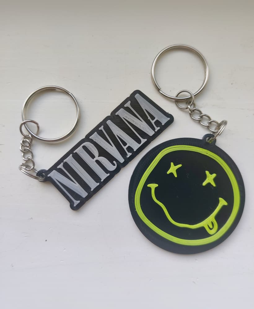Nirvana keychains 3d model