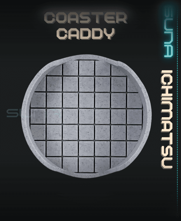 Coaster Caddy - Ichimatsu / Checkered 3d model