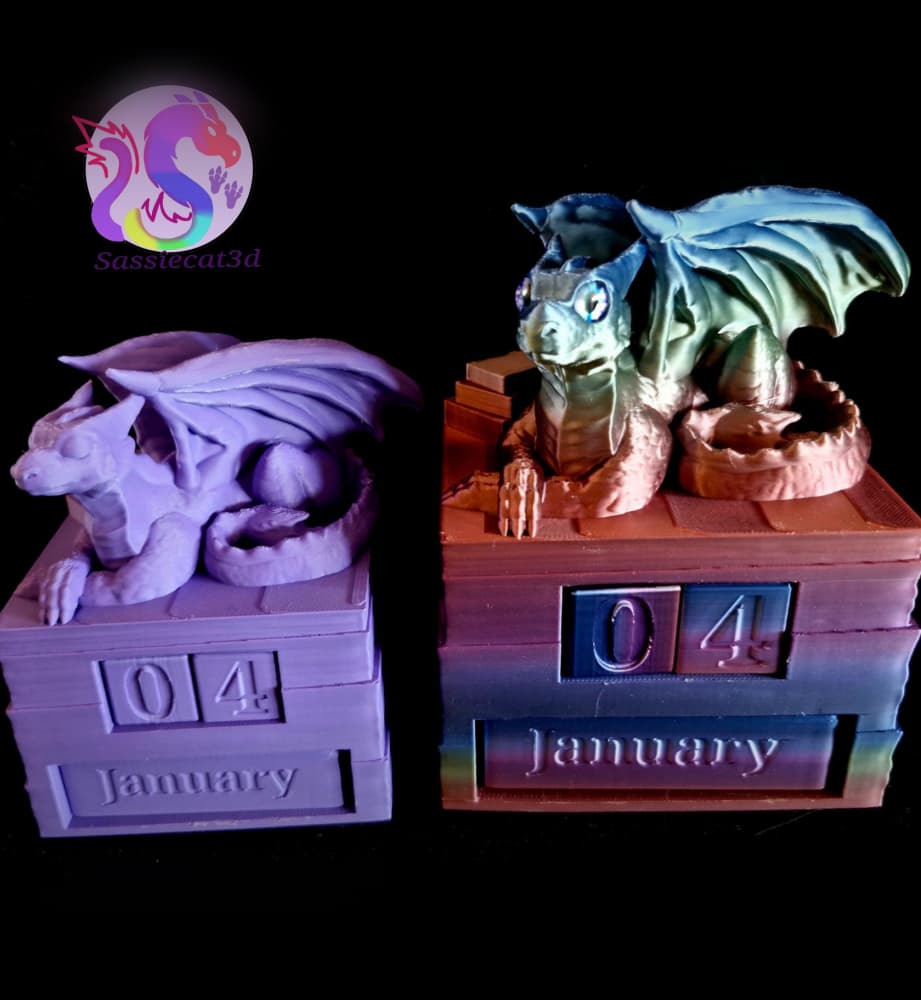 Loafer Dragon Calendar (Personal Use) 3d model
