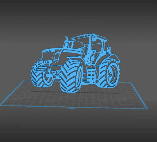 Tractor - Massey Fergusson Wall Art 3d model
