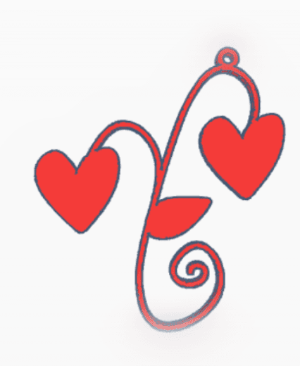 Valentine Earring 36.stl 3d model