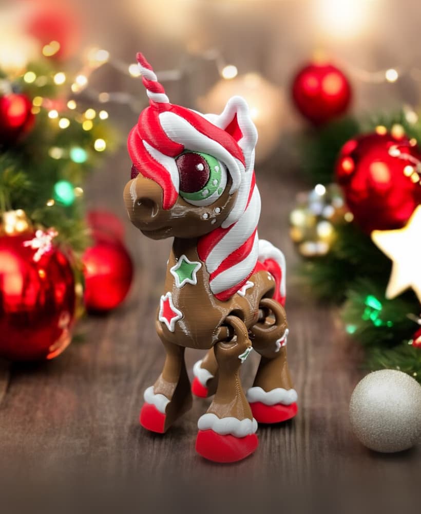 Christmas Gingerbread Cutie Unicorn 3d model