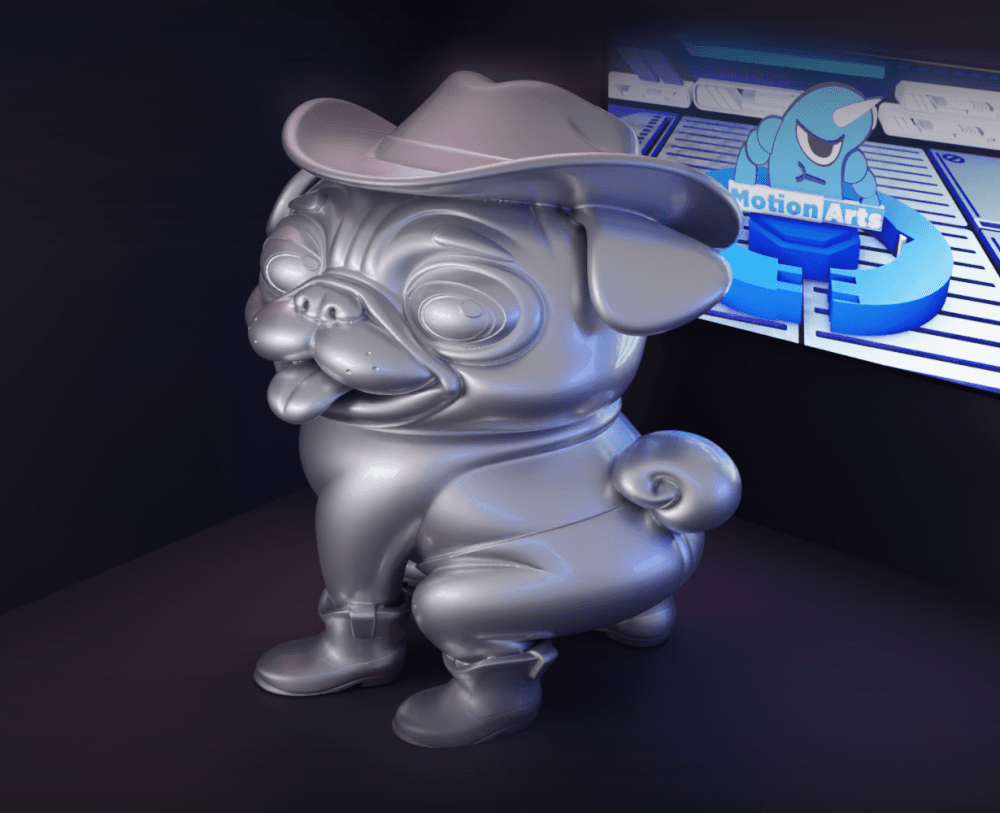 Pug Cowlboy.stl 3d model