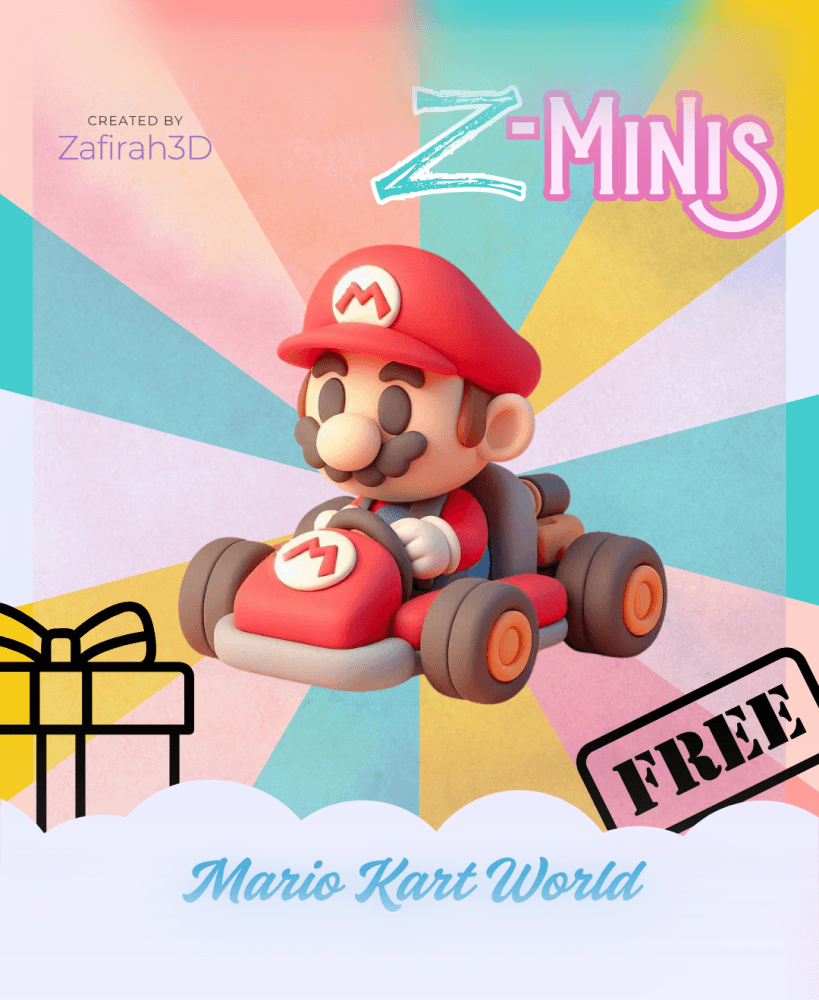 Z-MINIS MARIO KART FOR FREE 3d model