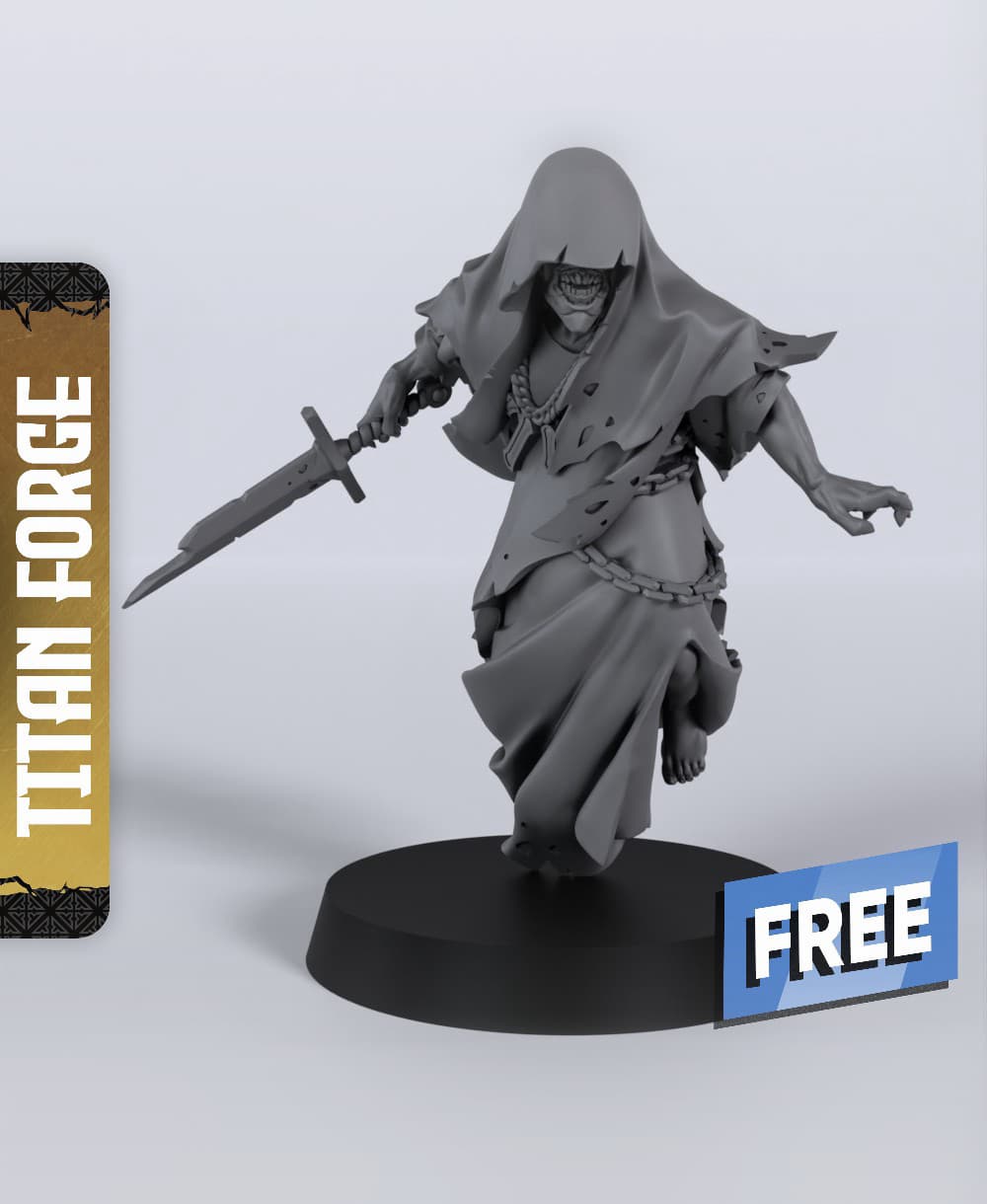 Ghost A - With Free Dragon - 5e DnD Inspired for RPG and Wargamers 3d model