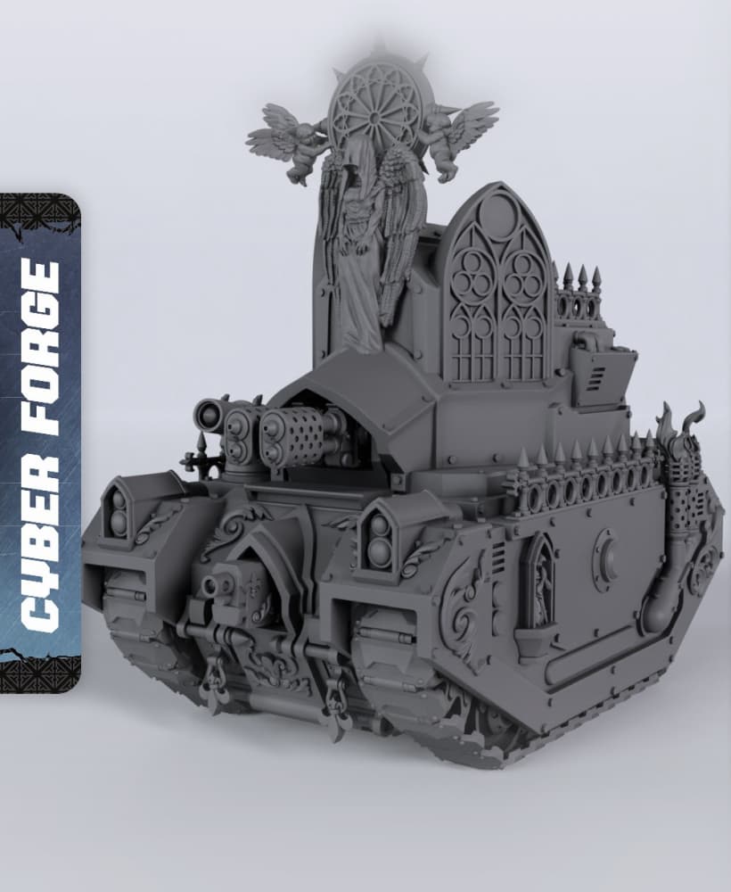 ILR Hellfire & XRT Purifier Tank - With Free Cyberpunk - Sci-Fi Gift Ideas 4 Wargamers 3d model
