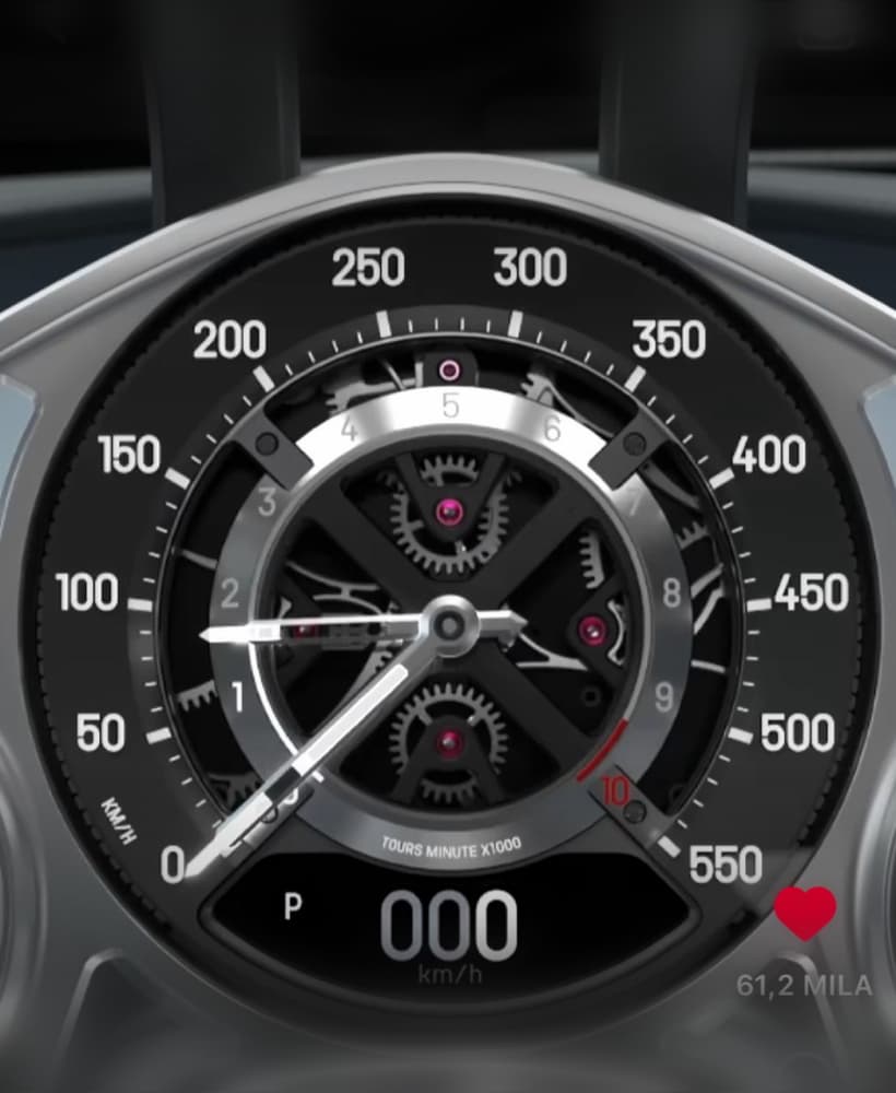 Bugatti Tourbillon Tachometer Wall Clock 3d model