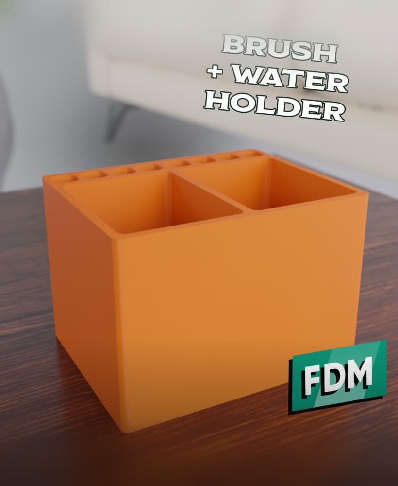 RPG - Brush & Water Holder 3d model