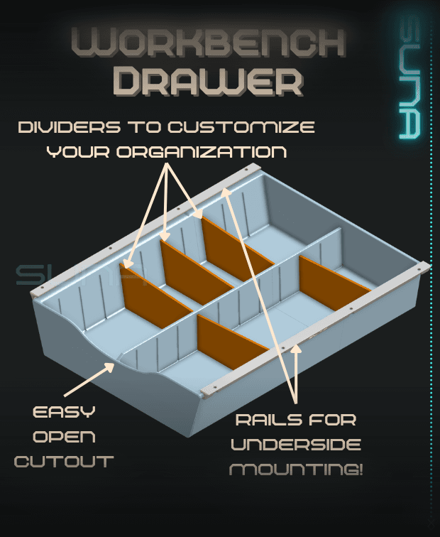 Workbench Drawer 3d model