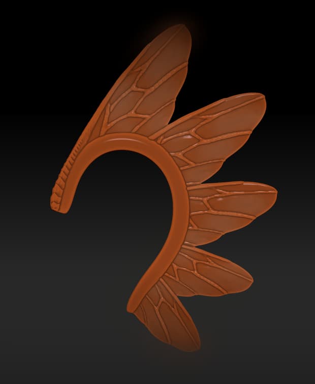 Insect Wings 2 Ear Cuff 3d model