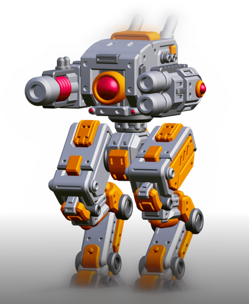 Mech Forge Cricket Miniature – Sci-Fi Mech for Tabletop Wargames 3d model