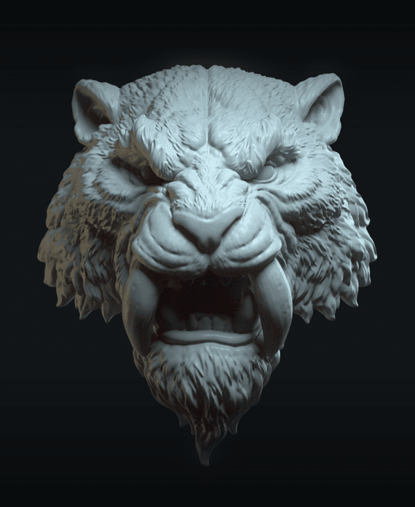 Sabertooth v3 _Action Figure Head 3d model
