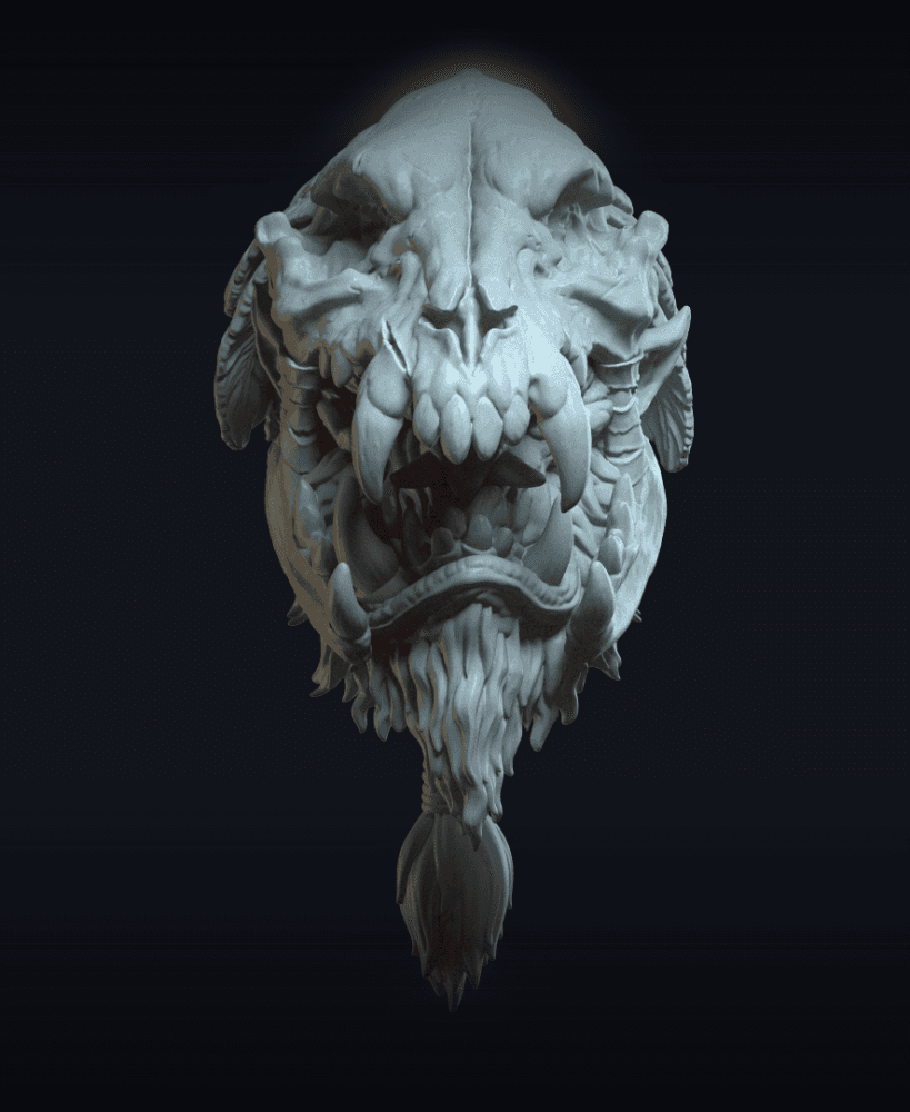 Thornak v3 Action Figure Head 3d model