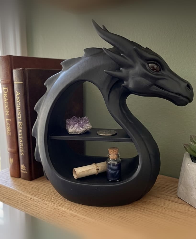 Fantasy Dragon Shelf - Curio & Crystal Display 3d model