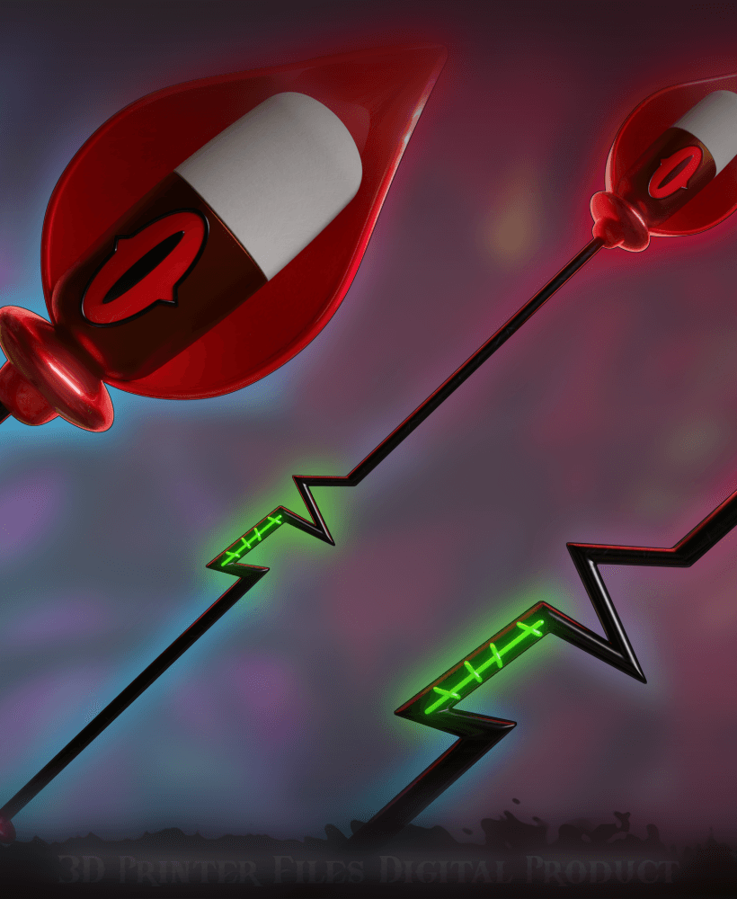 Alastor Cospay Broken Cane Mic Hazbin Hotel Season 2 3d model
