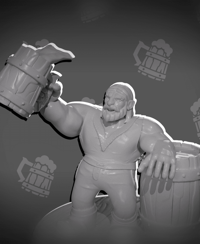 Drunken Dwarf Miniatures Set – 3D Printable Set (x5 Poses) 3d model