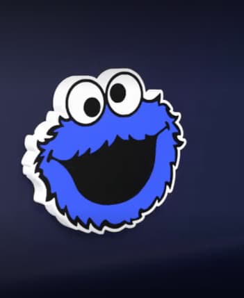 Cookie Monster - LED Strip compatible 3d model