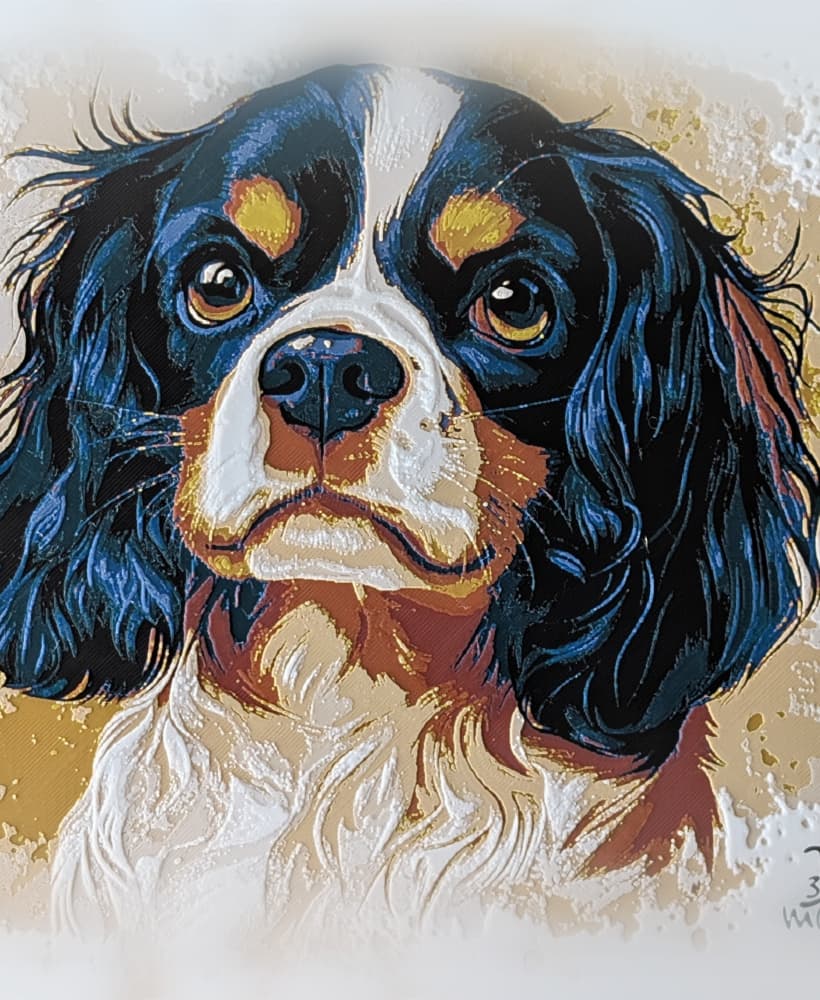 Cavalier King Charles Spaniel - Hueforge Print 3d model