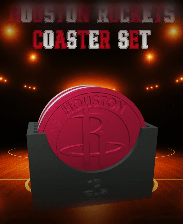Houston Rockets Coaster Set (NBA) 3d model