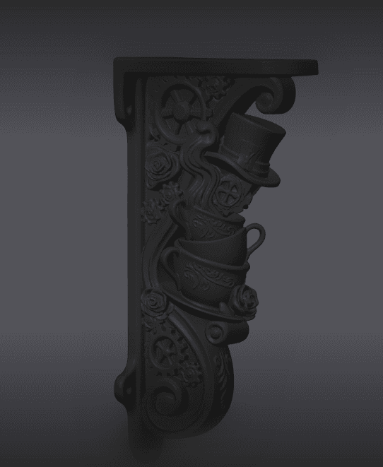 teacup bracket 3d model