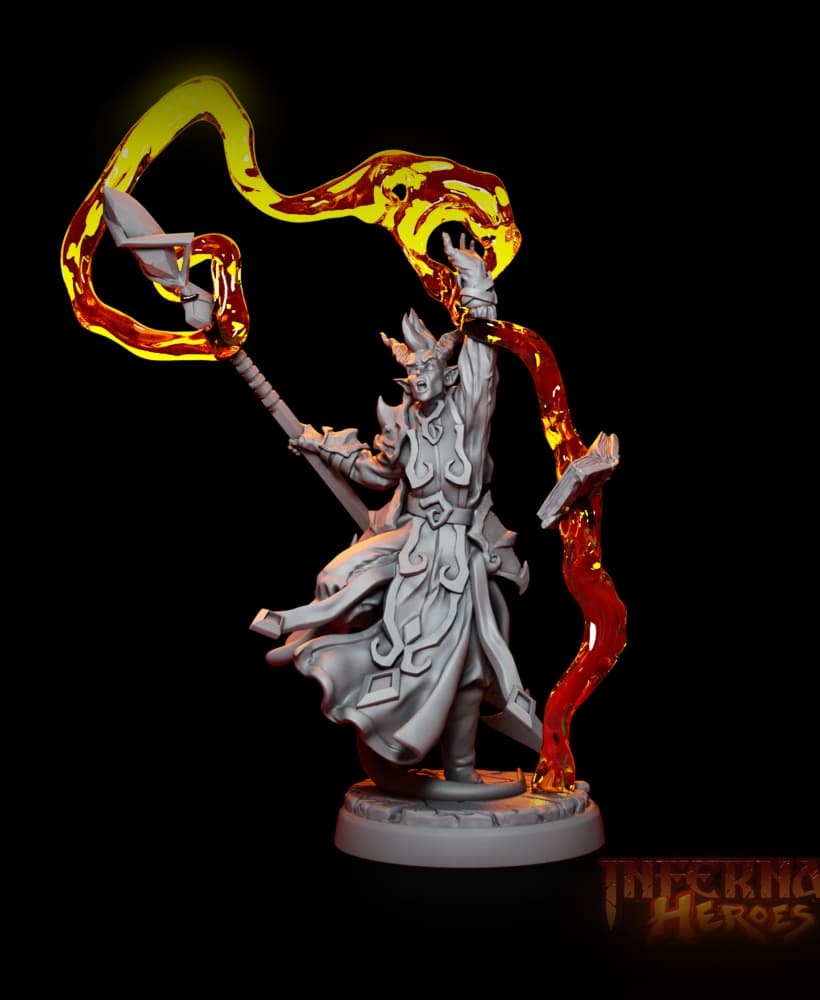 Malcius Sevenson - Champion Tiefling Wizard 3d model