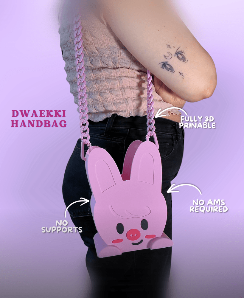 Dwaekki SKZOO Handbag & Popcorn Bucket (Stray Kids) - No AMS / Ready to Print 3d model