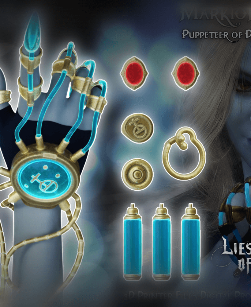 Fantasy Markiona, Puppeteer of Death Gauntlet and Accessories from Lies of P Overture 3d model