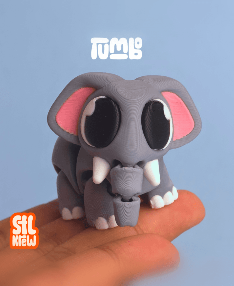 Cute articulated Elephant - Tumbo 3d model