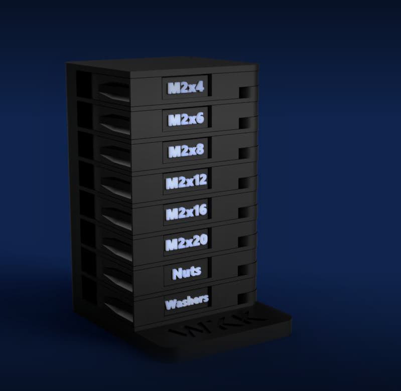 M2 OrbitStack - Swivel Screw Organizer 3d model