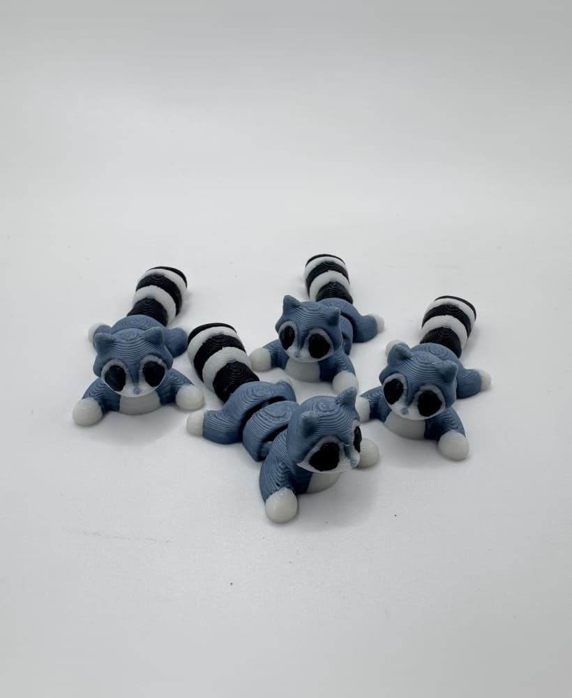 articulated racoon (no support, 3mf included) 3d model