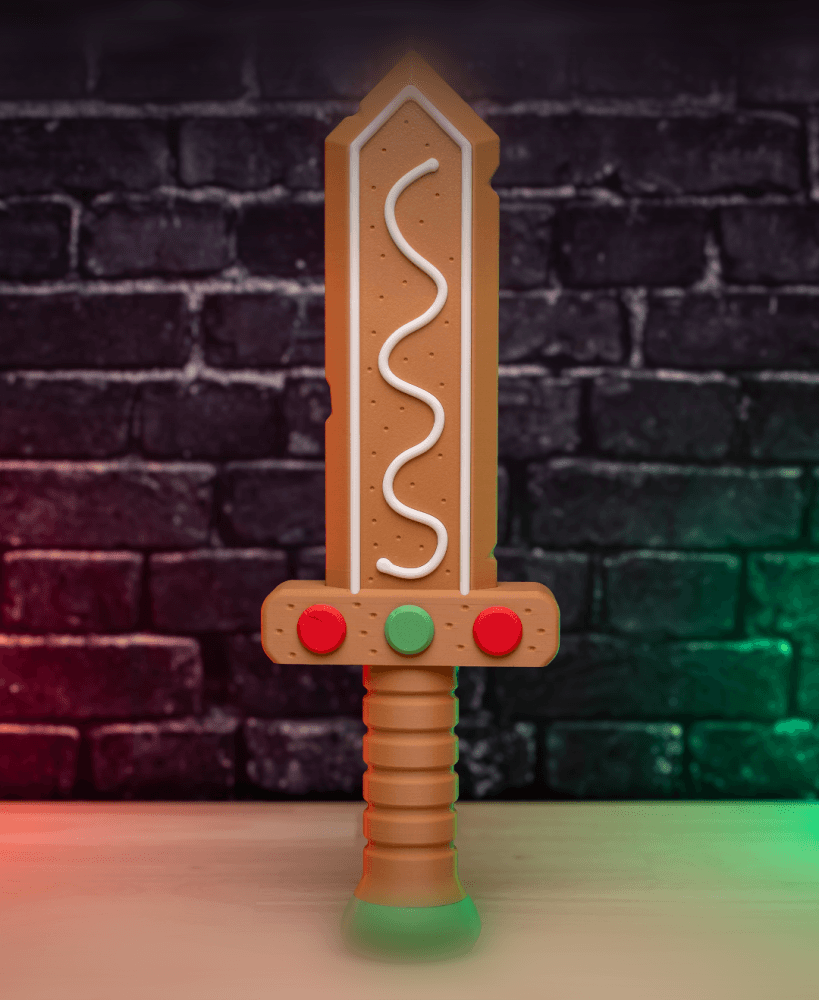 Gingerbread Sword - Cosplay Prop Kit | No Supports, No AMS, No Glue 3d model