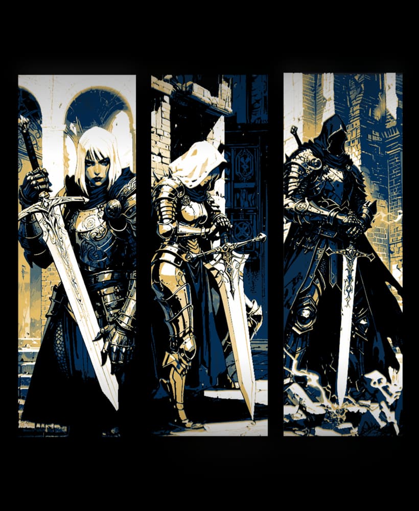 The quiet moment for the armored adventures - Set of bookmarks 3d model