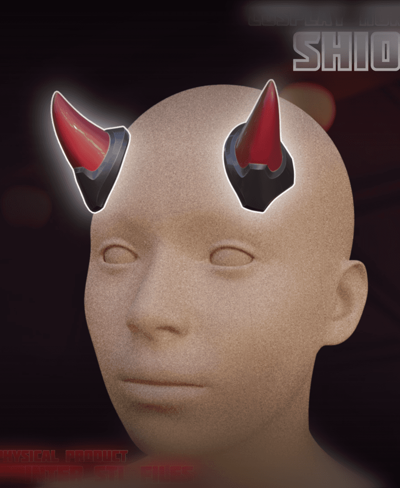 Sci-fi Shion Cosplay Horns Overwatch 3d model
