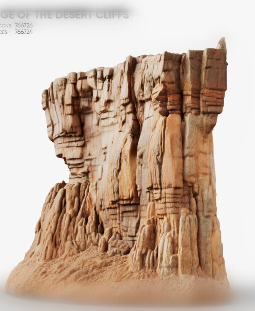 Edge of the Desert Cliffs 3d model