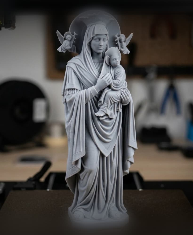 Our Lady Jesus Statue 3d model
