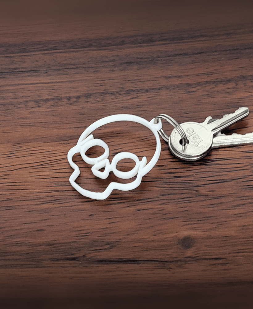 Skull Silhouette Keychain 3d model
