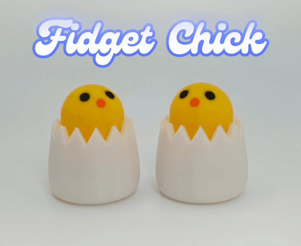 Fidget Chick (Bouncy Fidget Toy) 3d model