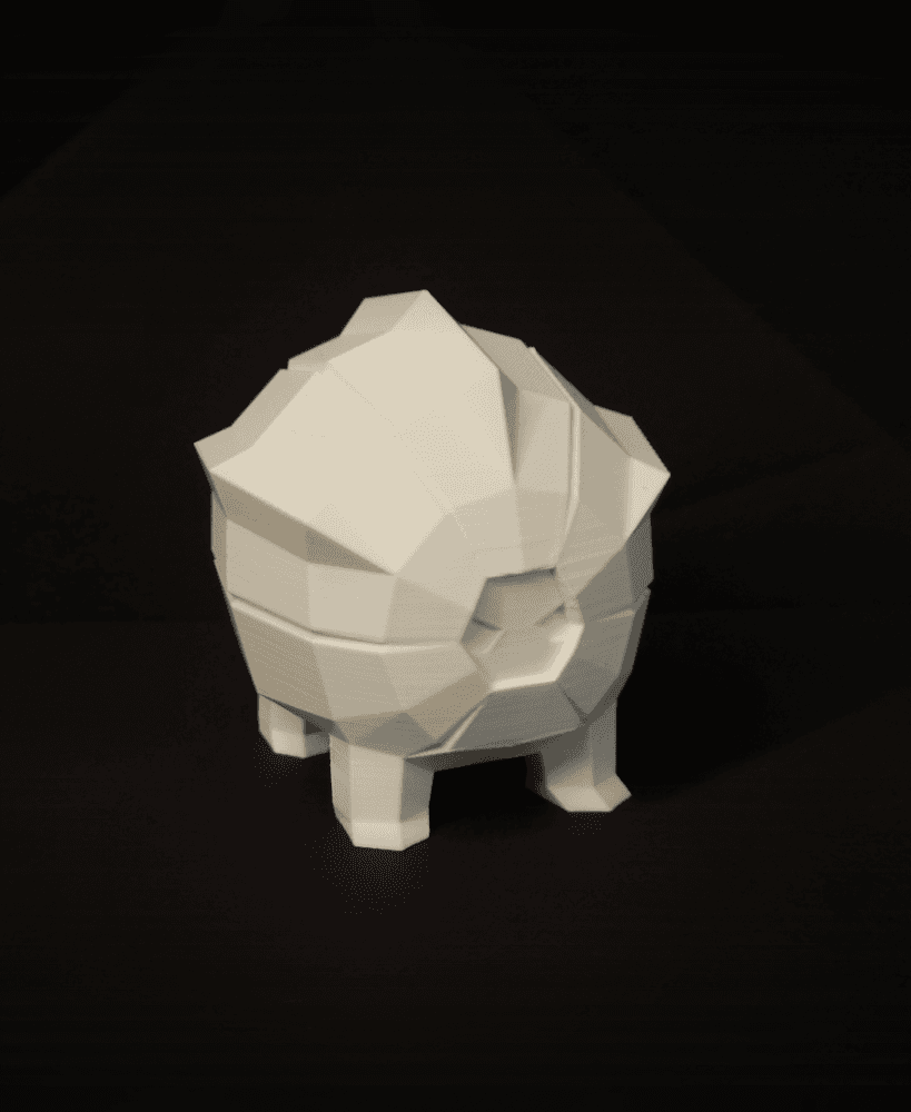 Shelgon Low Poly Pokemon 3d model