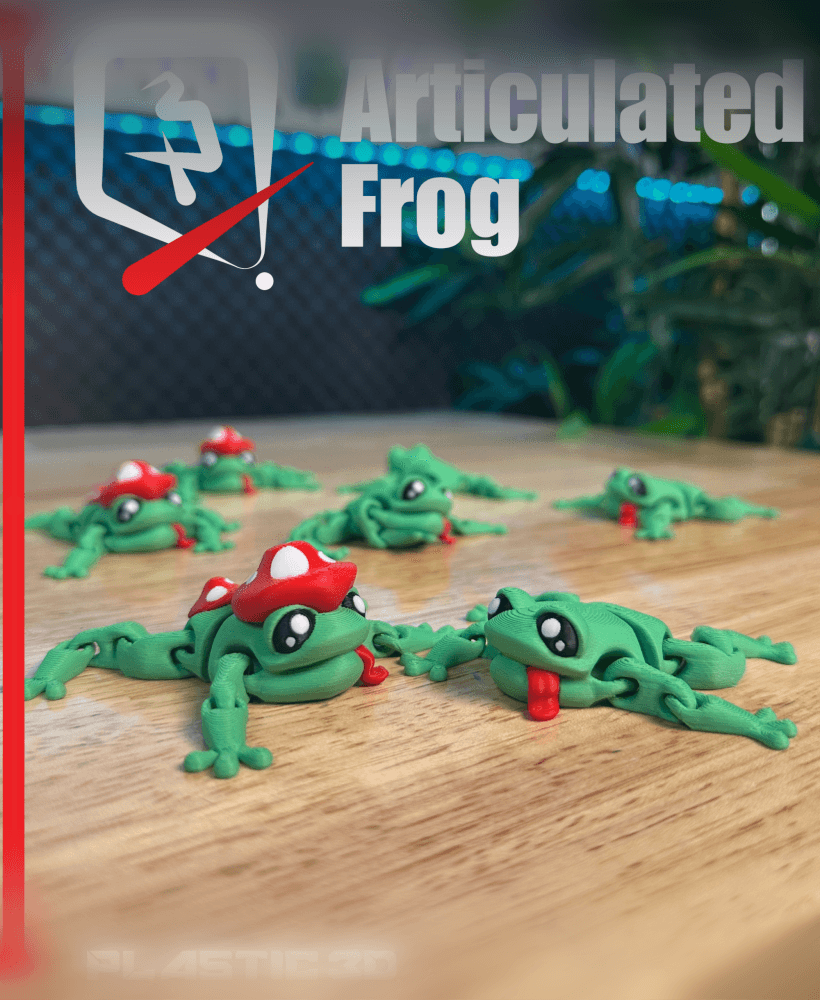 Plastic3D Articulated Frog 3d model