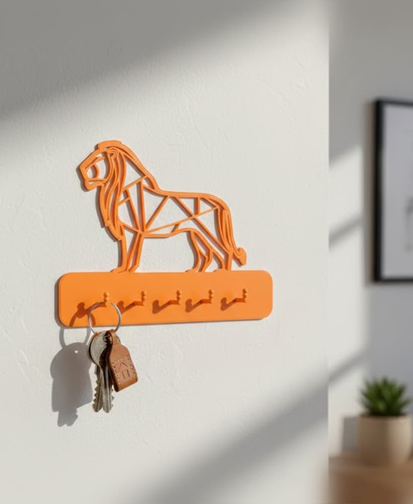 Modern Wall-Mounted Key Holder – Minimalist 3D Printable Entryway Organizer 3d model
