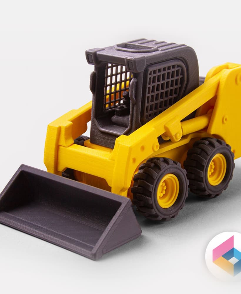 Skid loader (Print-in-place Articulated) 3d model