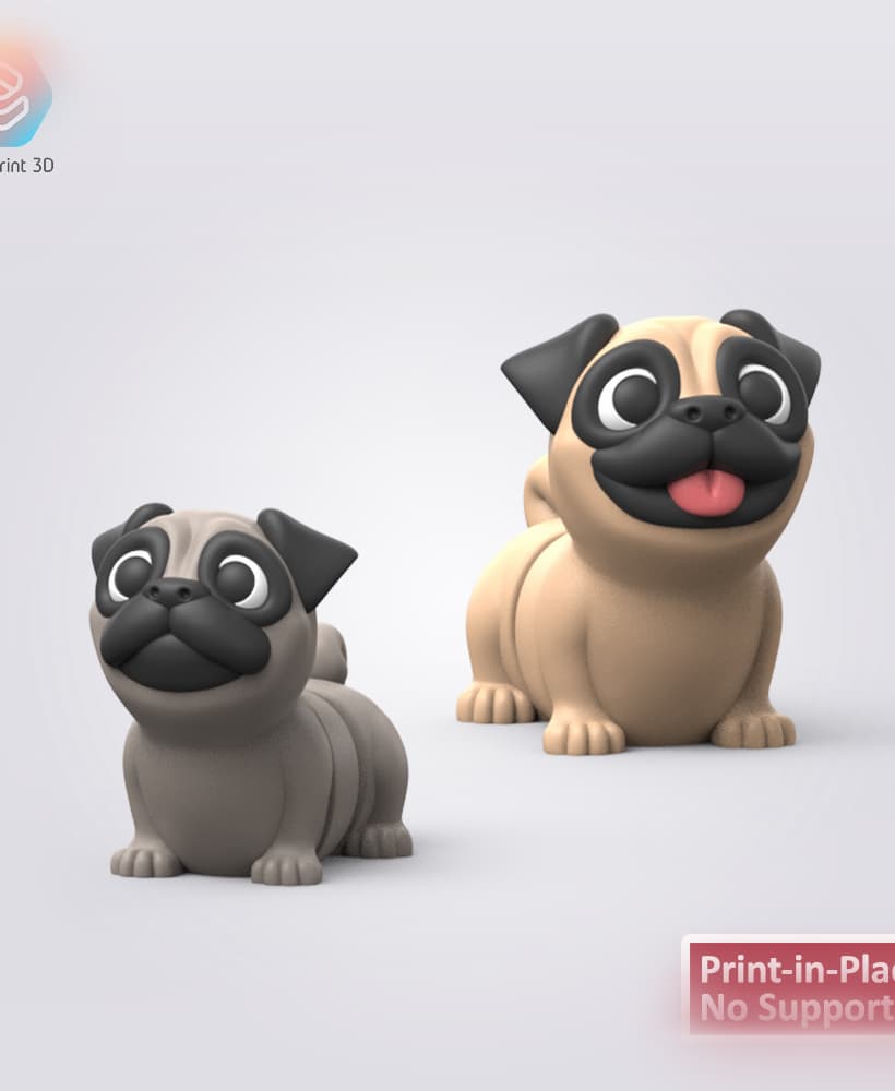 Flexi Pug 3d model