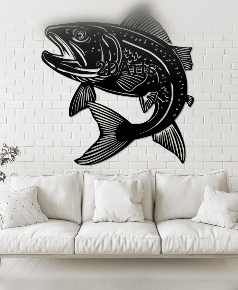 Trout 2D Wall Art/Window Art 3d model