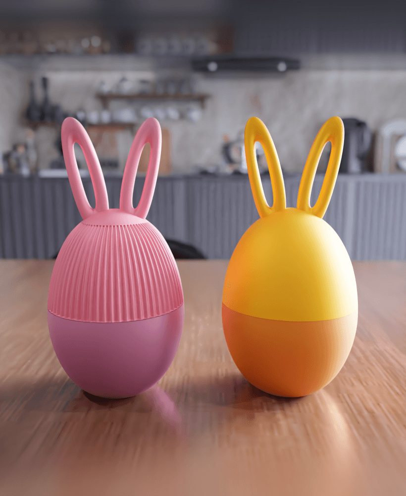 Bunny Desktop Organizer Set 3d model