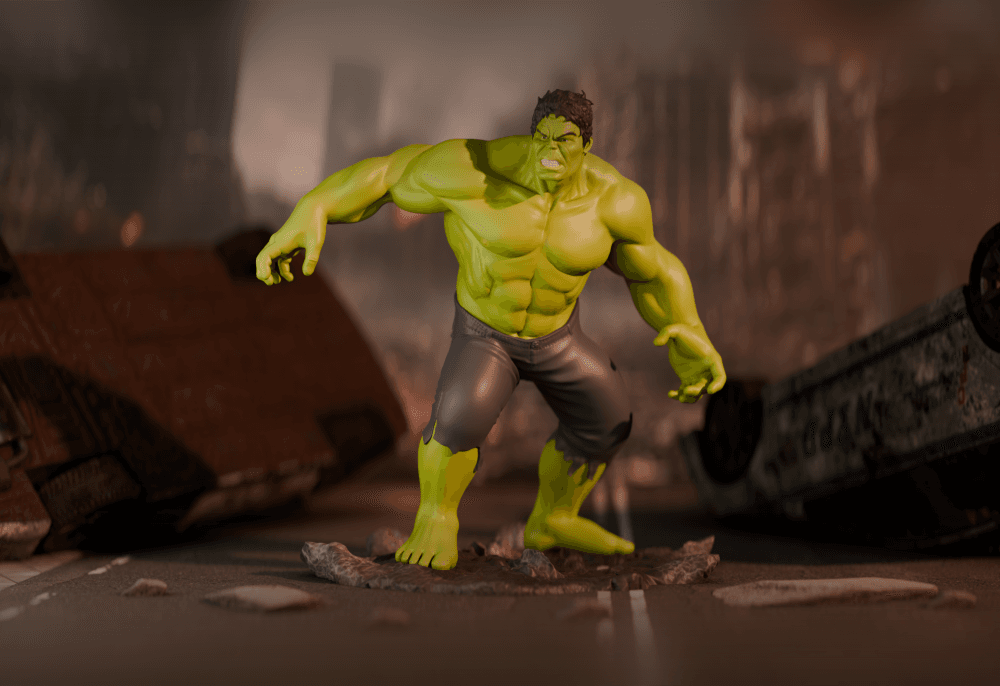 Hulk Collectible Figurine - The Rage Unleashed 3d model