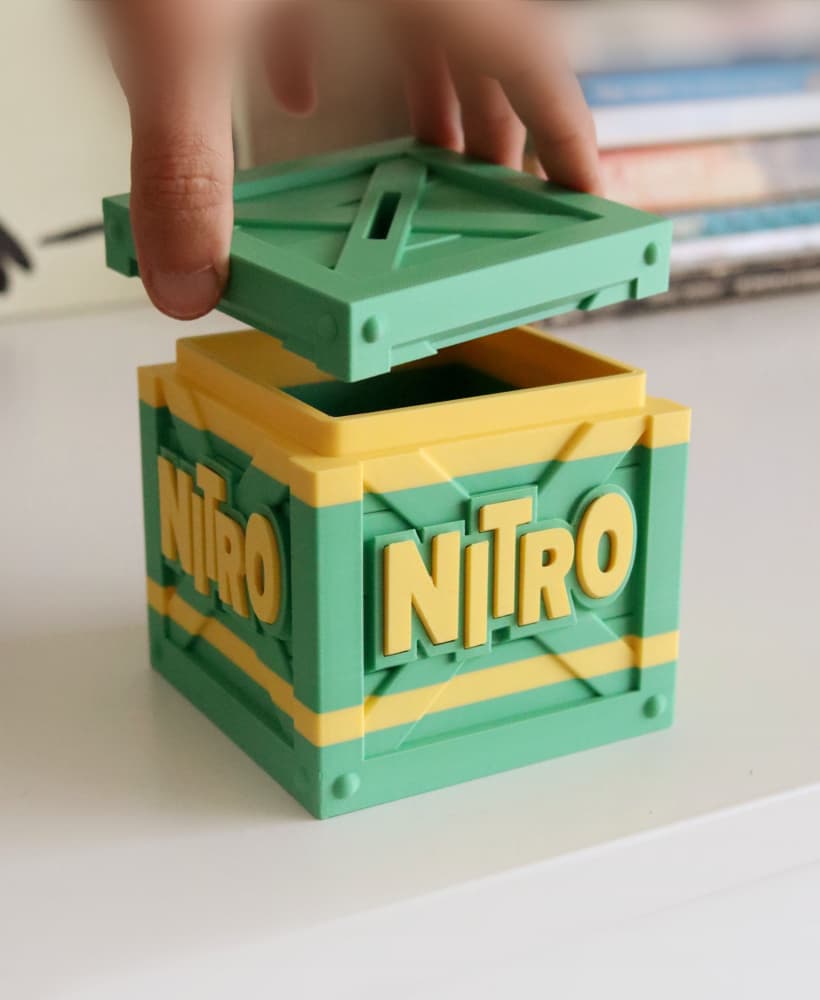 NITRO crate - Secret box + Piggy bank + Container 3d model