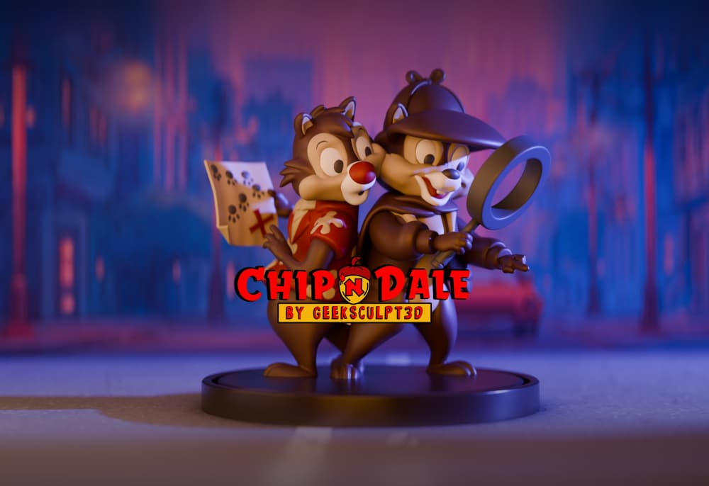 Chip and Dale Rescue Rangers Collectible for Cartoon Fans 3d model
