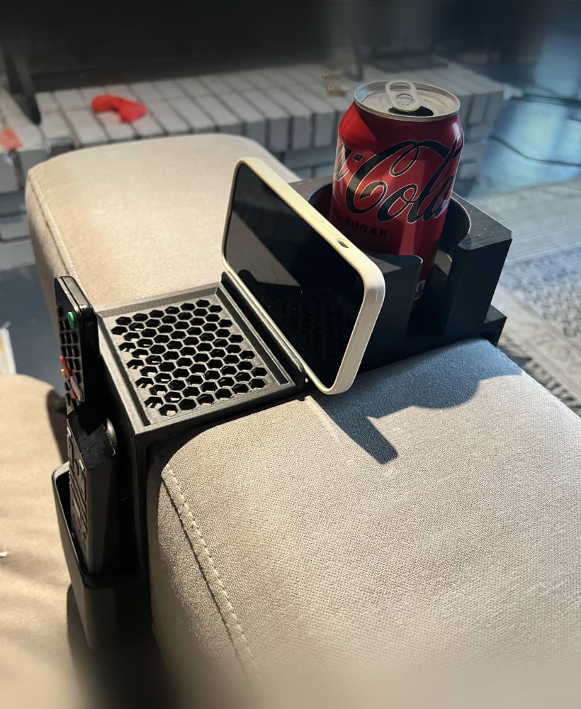 Large Couch Armrest Drink + Remote Holder (230mm) 3d model