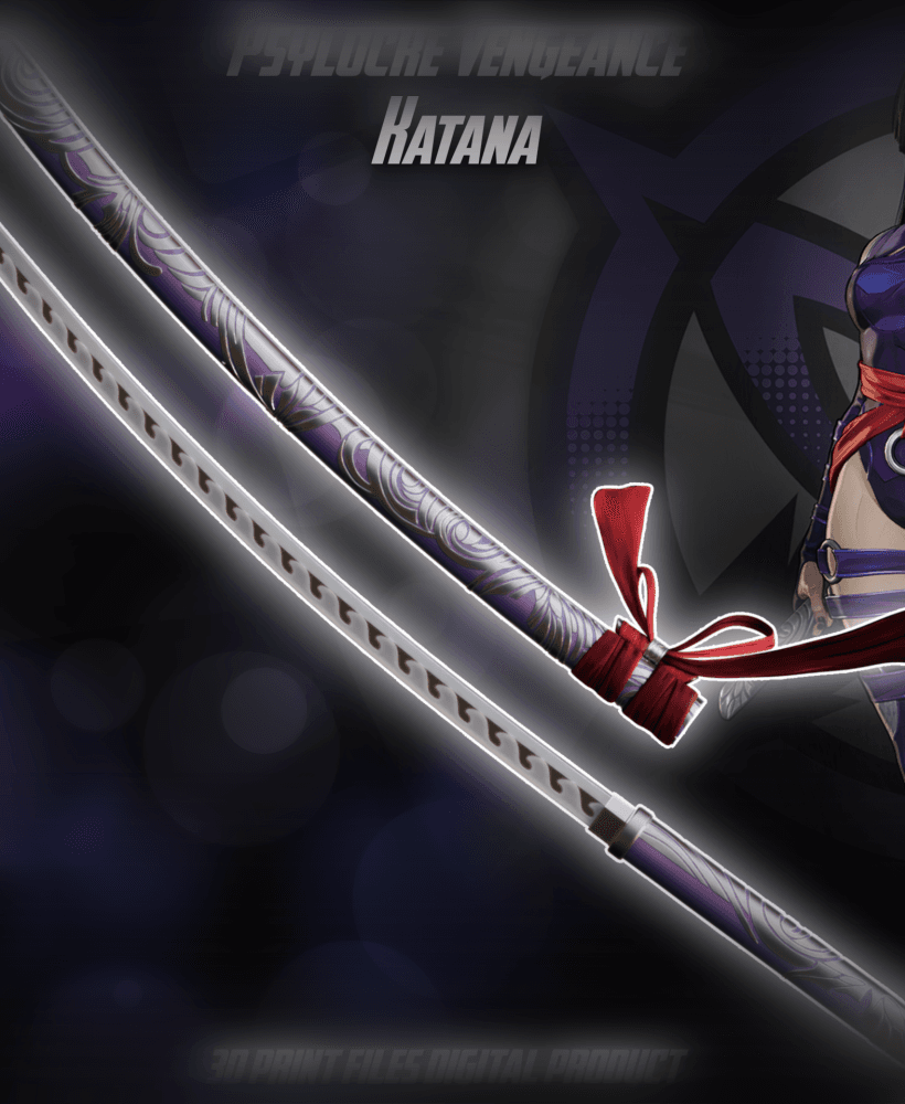 Si Fi Psylocke Vengeance Cosplay Katana Sword Marvel Rivals 3d model